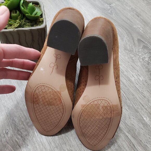 Jessica Simpson Kymber Perforated Suede Bootie 6.5 - Picture 10 of 11